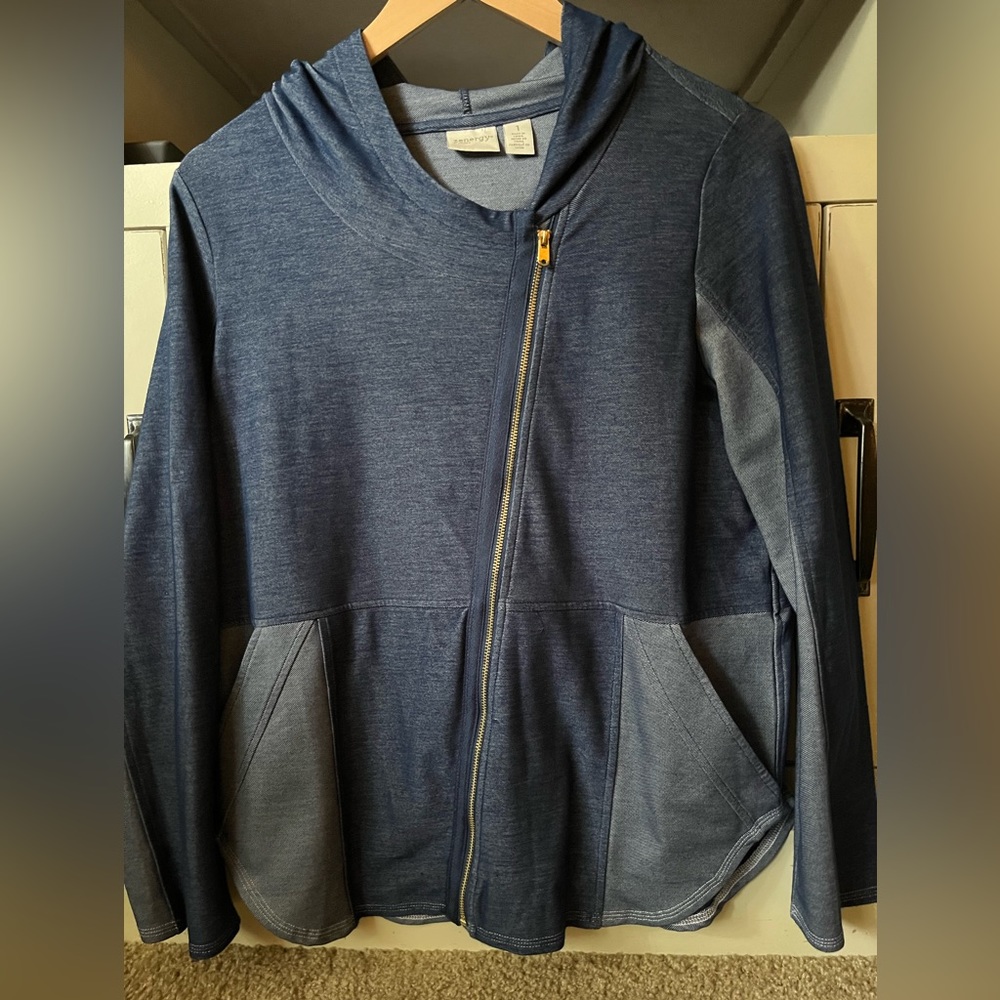 Zenergy by Chico’s Denim look zip up hoodie